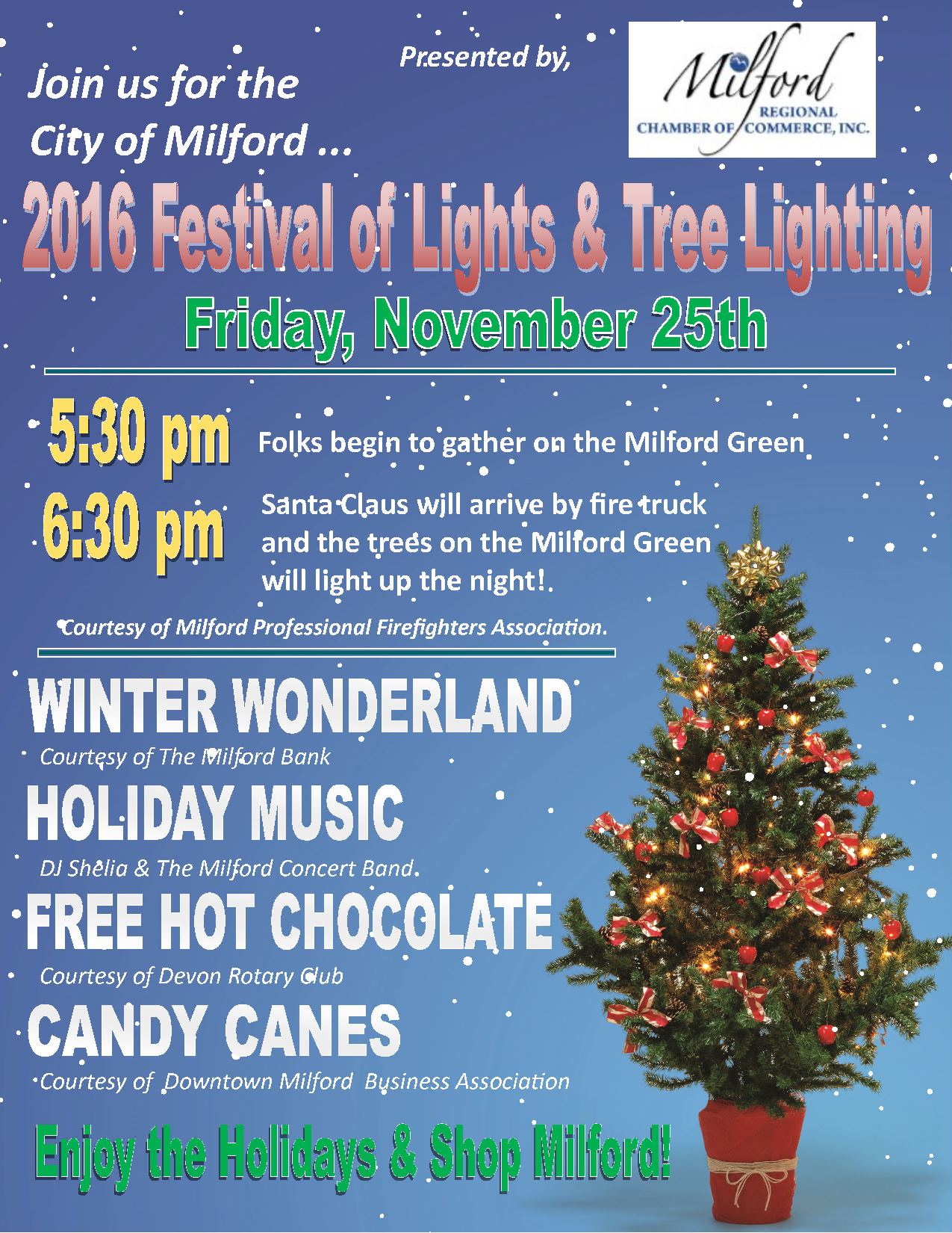 Annual Tree Lighting on the Milford Green