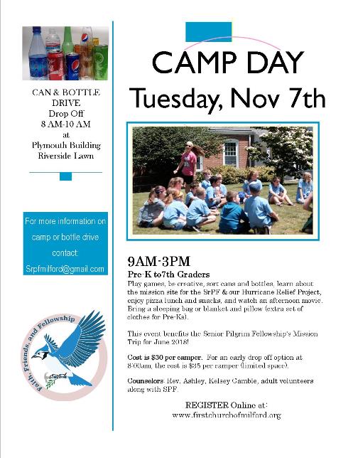 Camp Day for Kids--hosted by Senior Youth Group